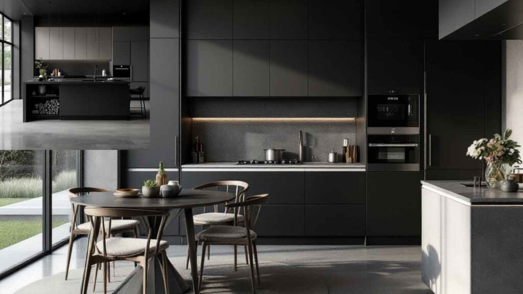 modern luxury black kitchen