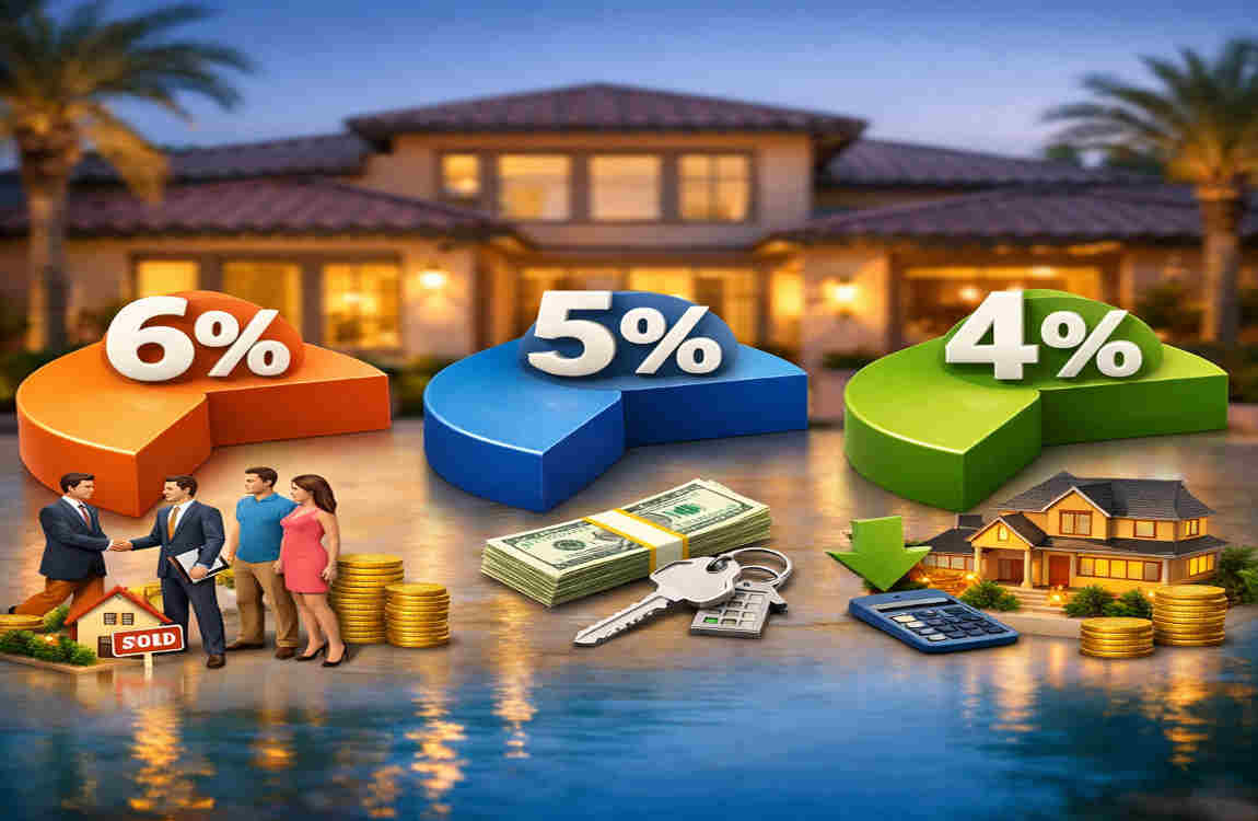 What is the average real estate commission on a million-dollar home?