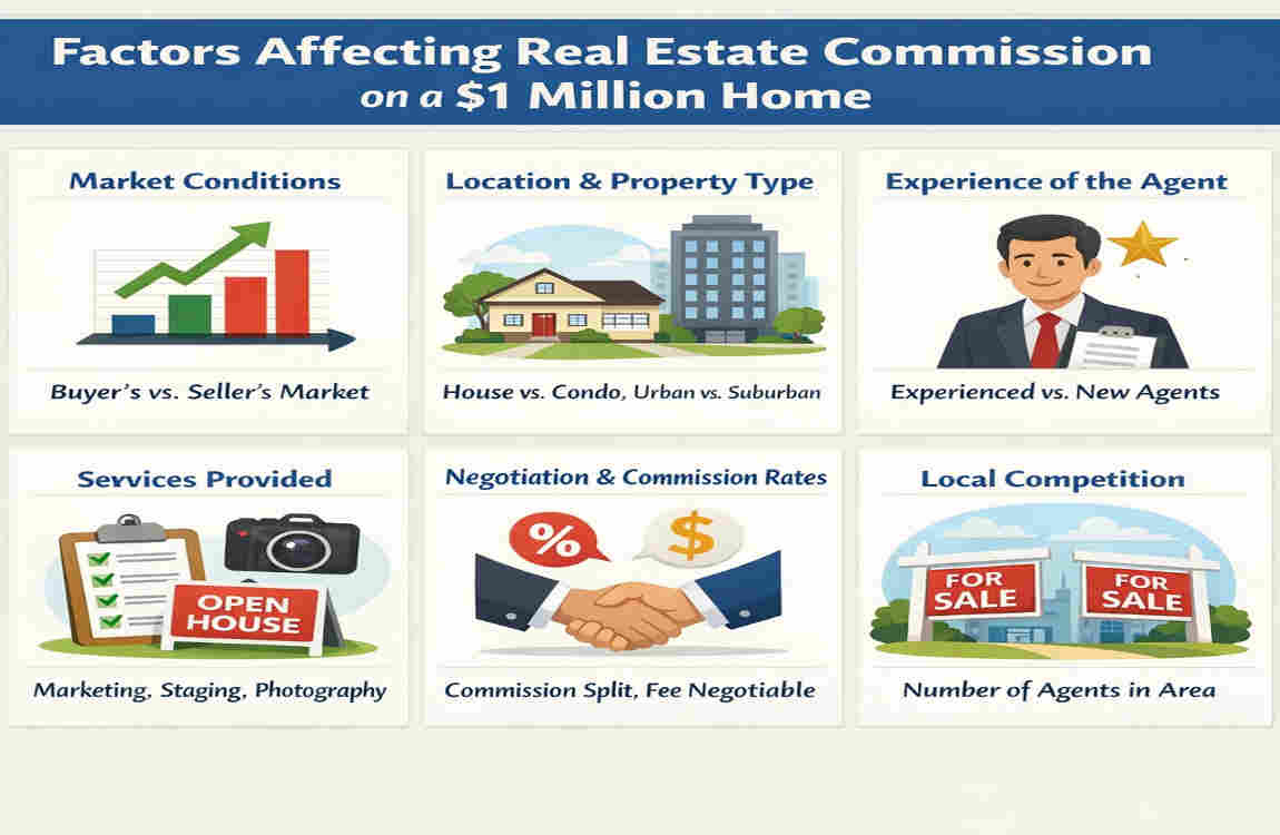 What is the average real estate commission on a million-dollar home?