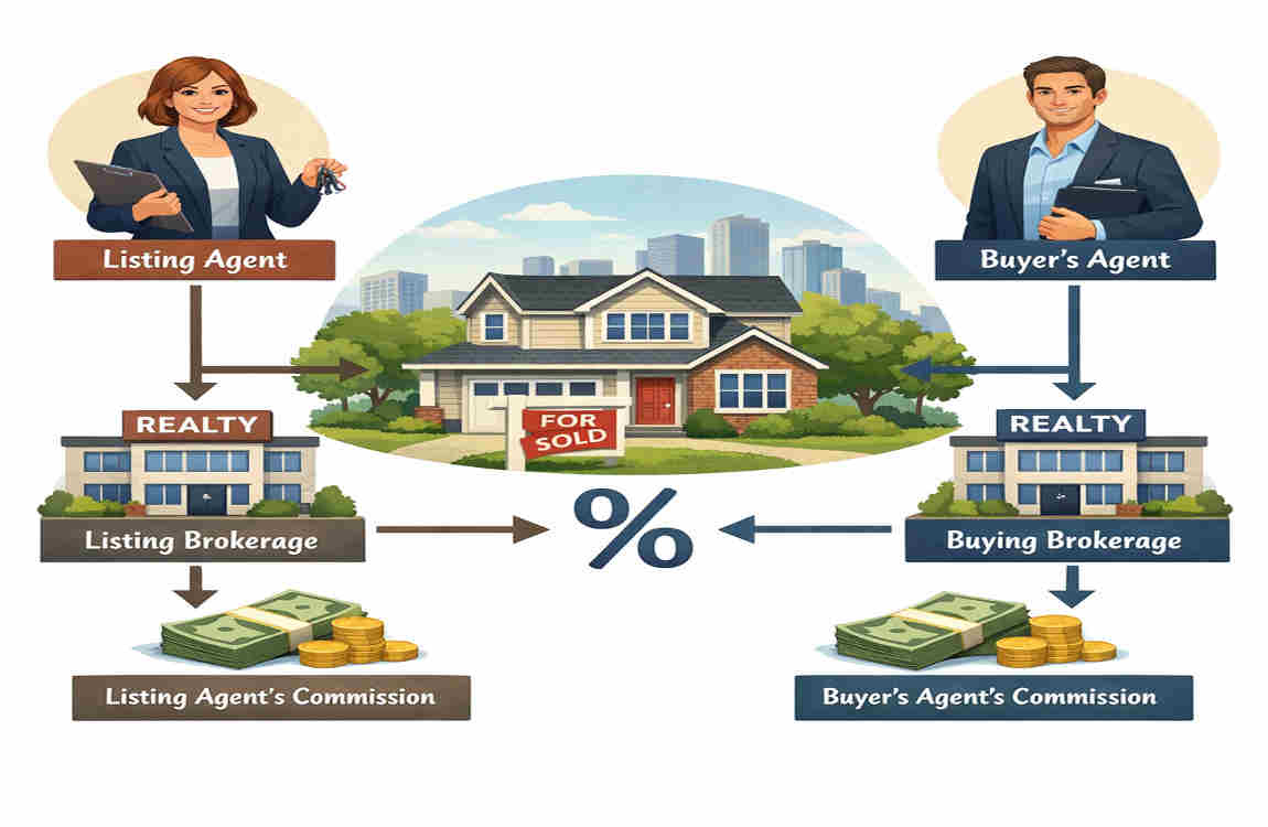 What is the average real estate commission on a million-dollar home?