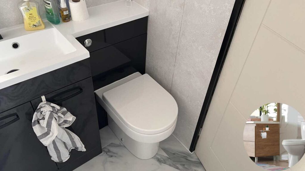 toilet paper holder placement on vanity