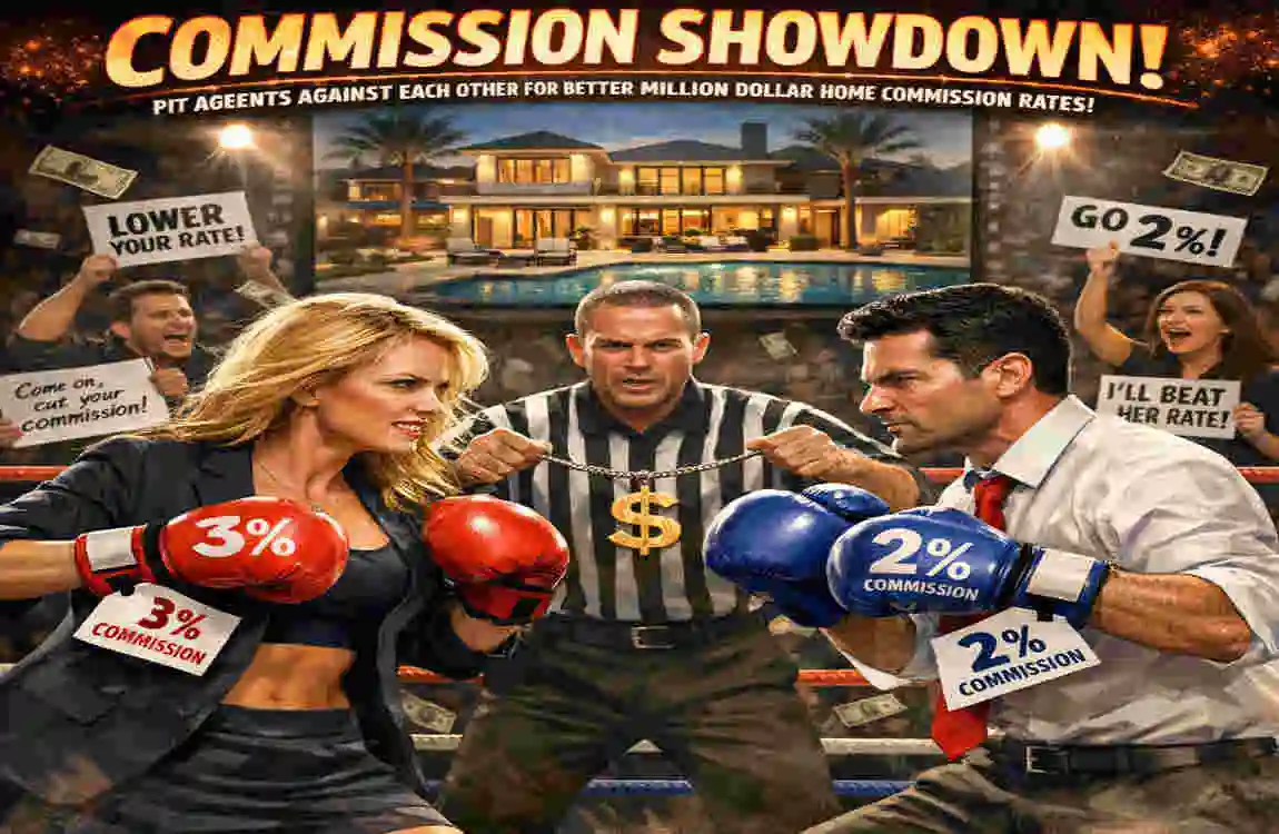 What is the average real estate commission on a million-dollar home?