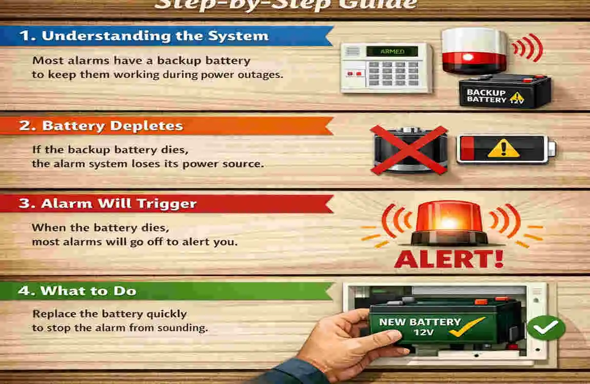 If my house alarm battery dies, will it still work?