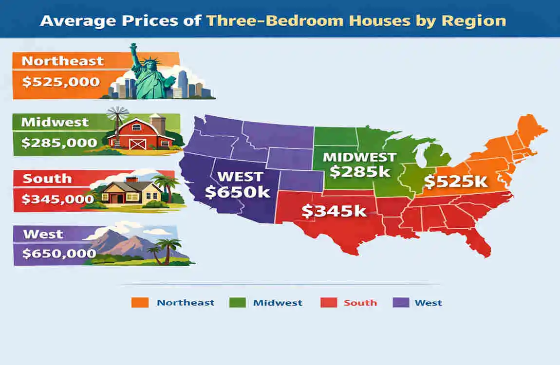 how much is a three bedroom house