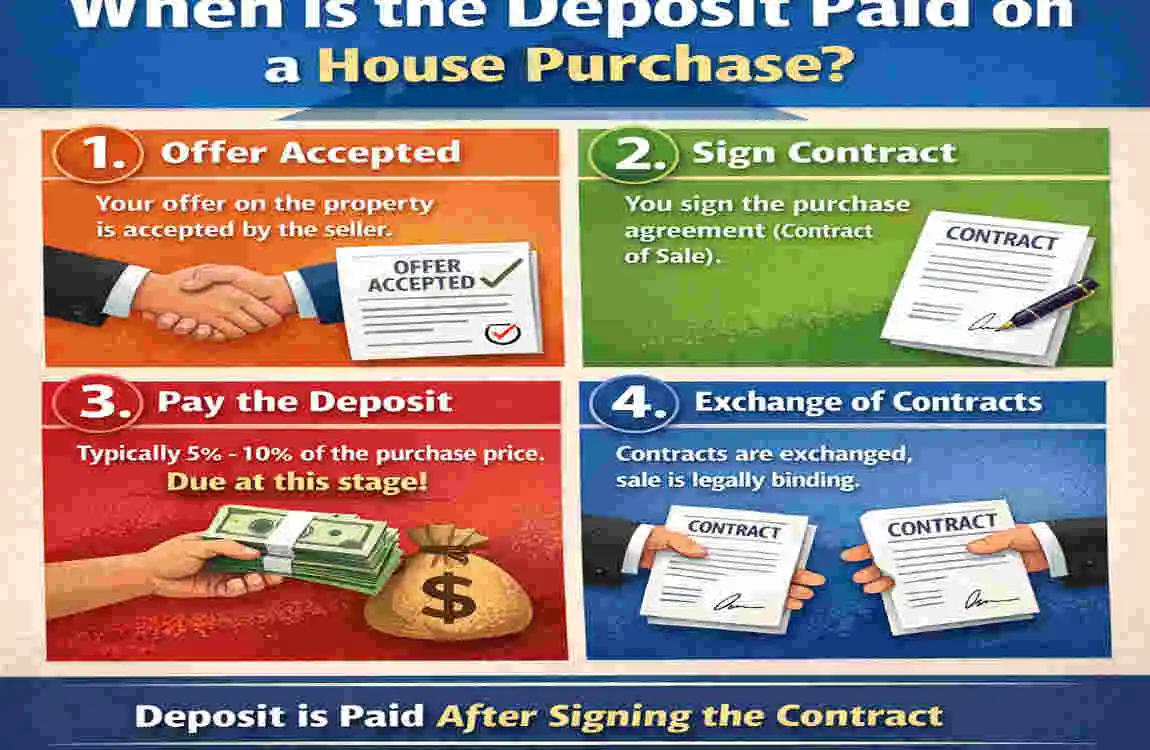 when is deposit paid on house purchase