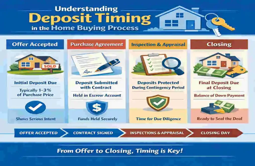 when is deposit paid on house purchase