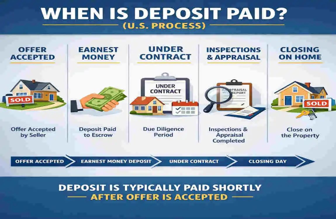 when is deposit paid on house purchase