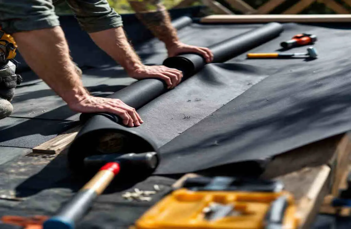 how to felt a summer house roof