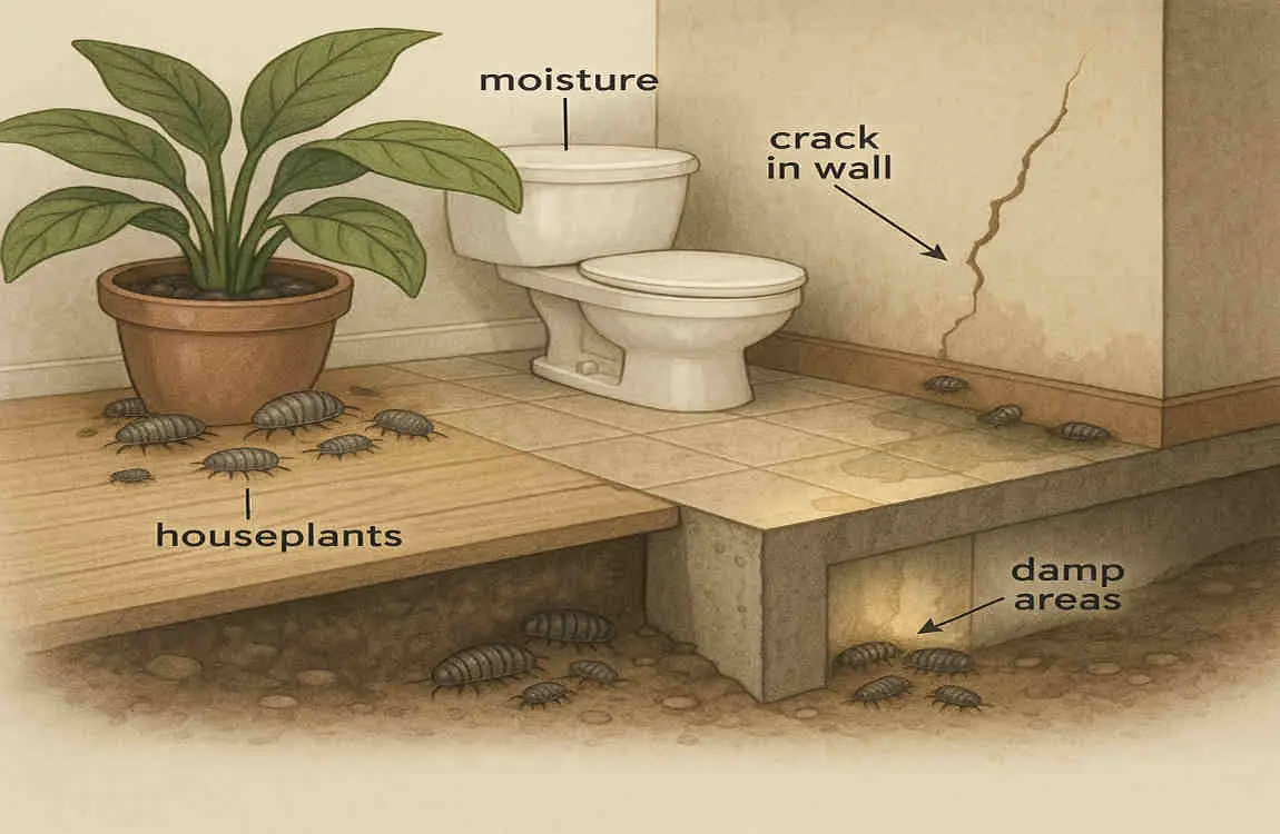 why are woodlouse in my house