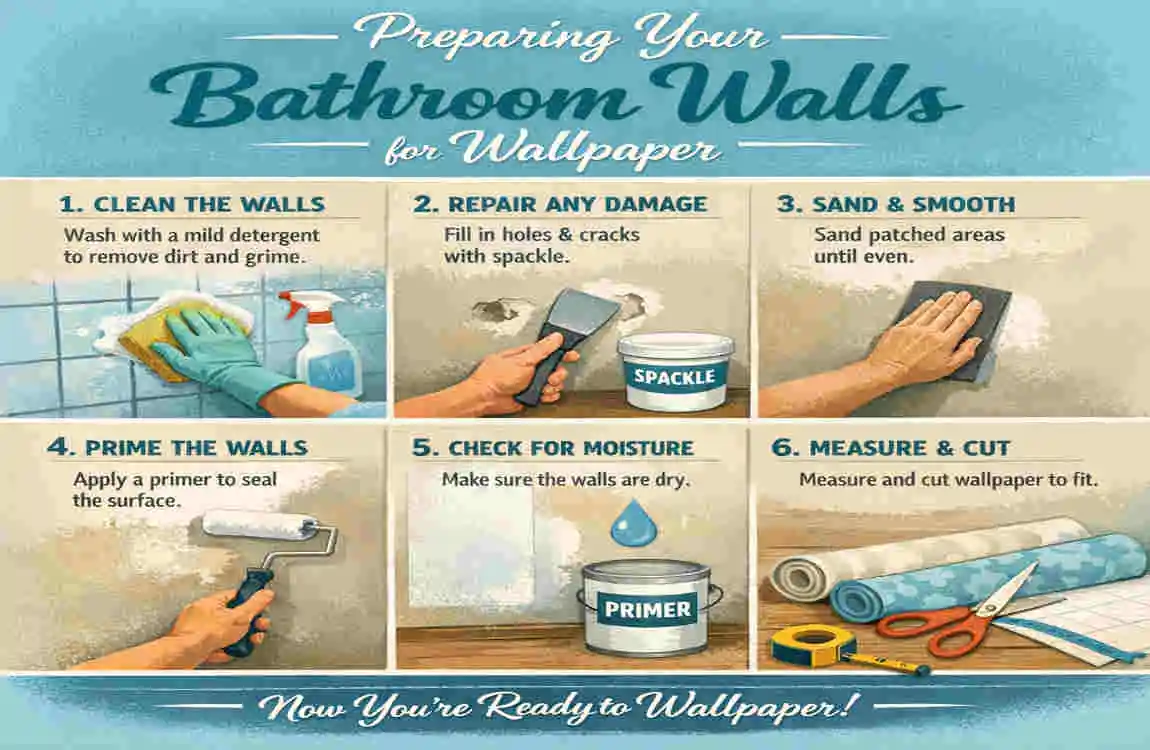 can i wallpaper a home bathroom