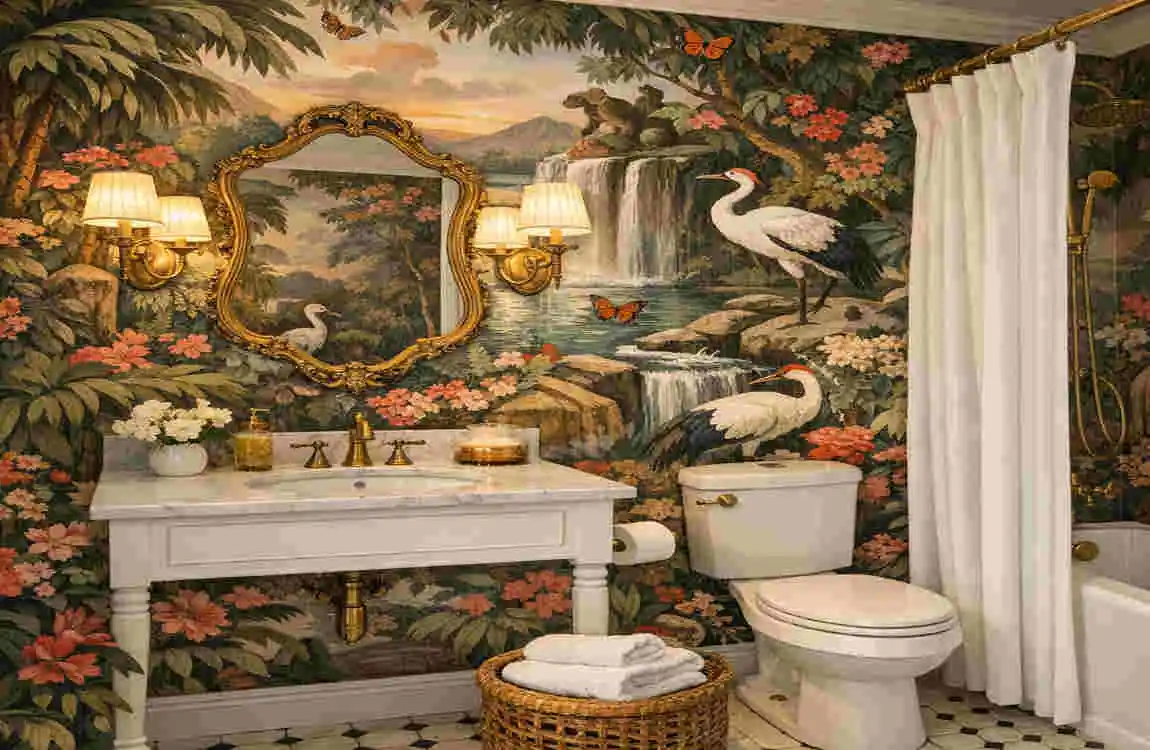 can i wallpaper a home bathroom