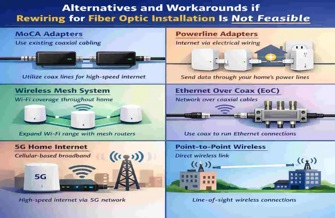 do i need to rewire my house for fiber optic?