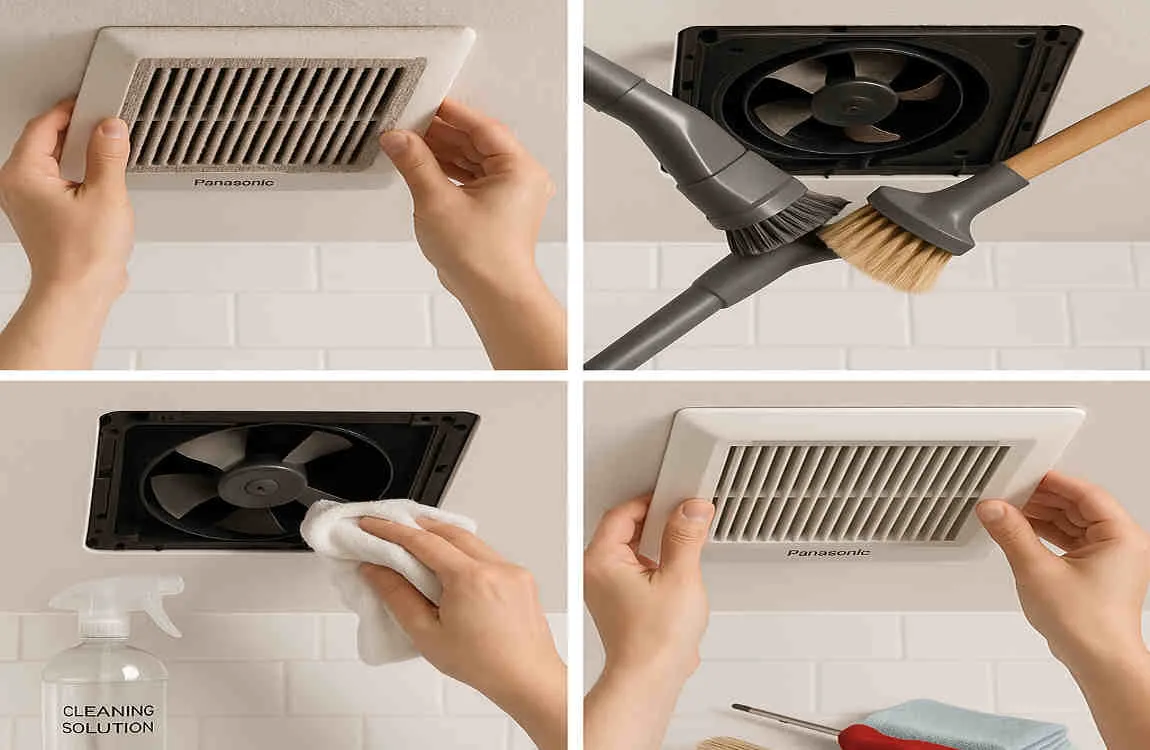 how to clean panasonic house bathroom fan
