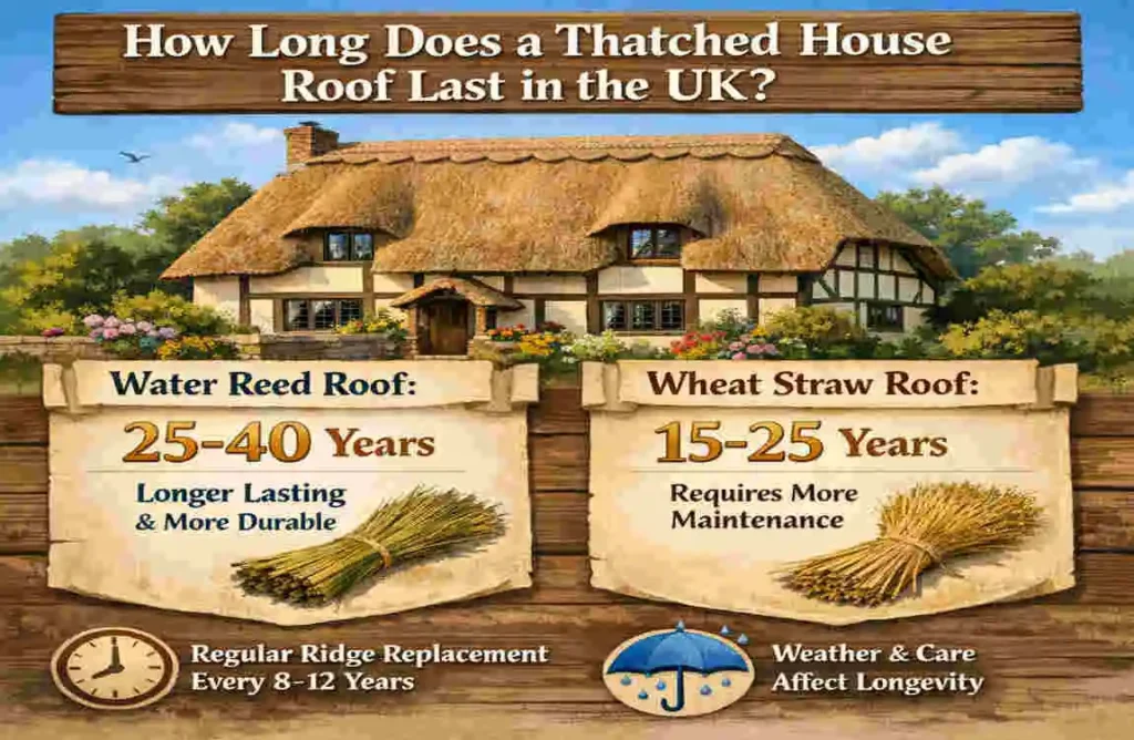 how long does a thatched house roof last uk