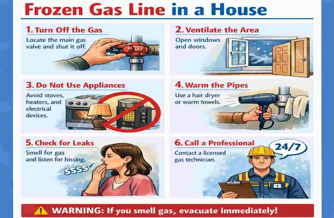 can gas lines freeze in a house