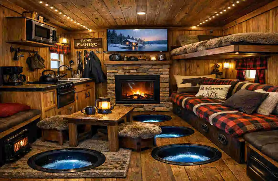 Cozy Ice Fish House Interior Ideas to Transform Your Frozen Fishing Retreat