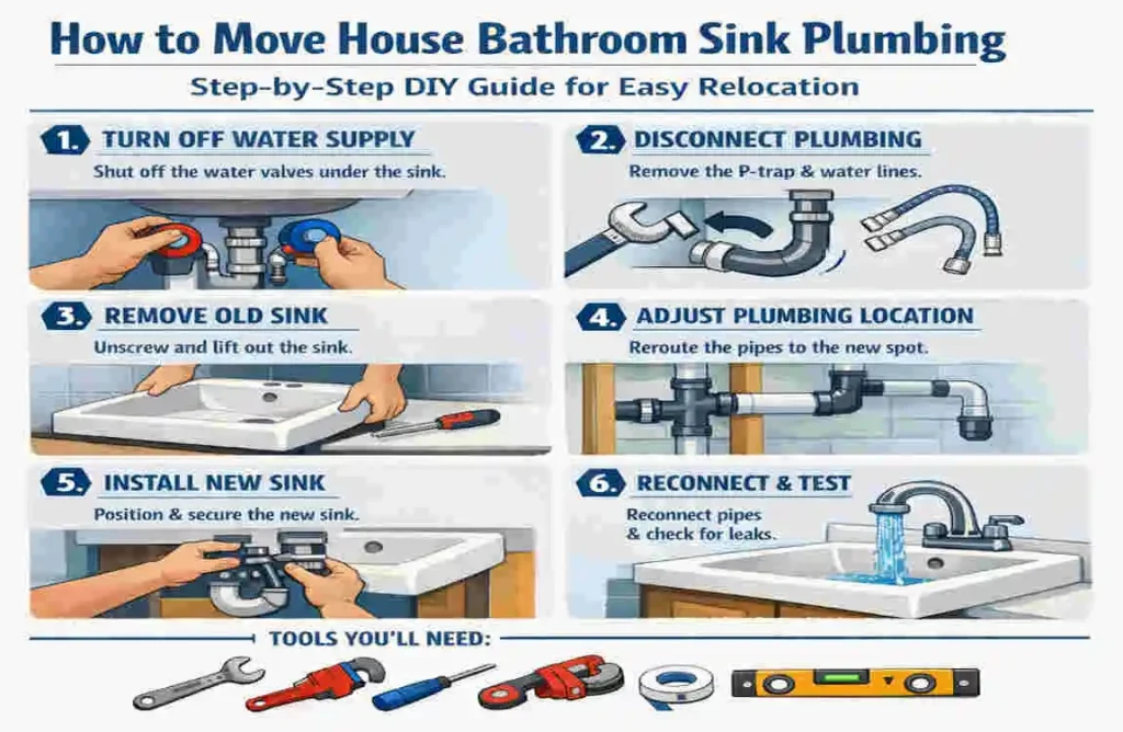 How to Move House Bathroom Sink Plumbing: Step-by-Step DIY Guide for Easy Relocation