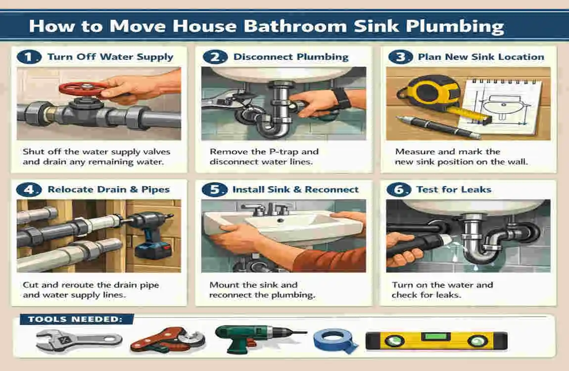 How to Move House Bathroom Sink Plumbing: Step-by-Step DIY Guide for Easy Relocation