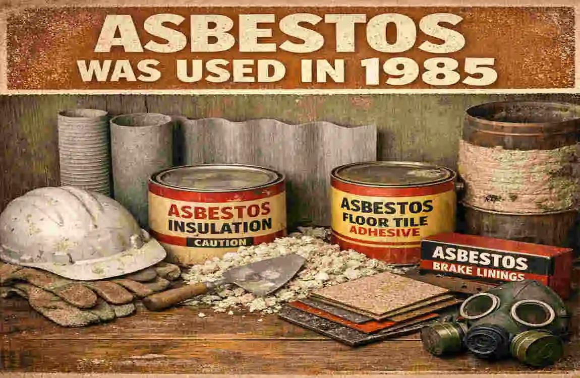 Was asbestos used in 1985?