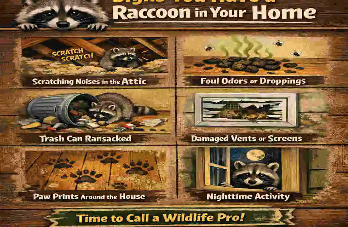 how to get raccoon out of house
