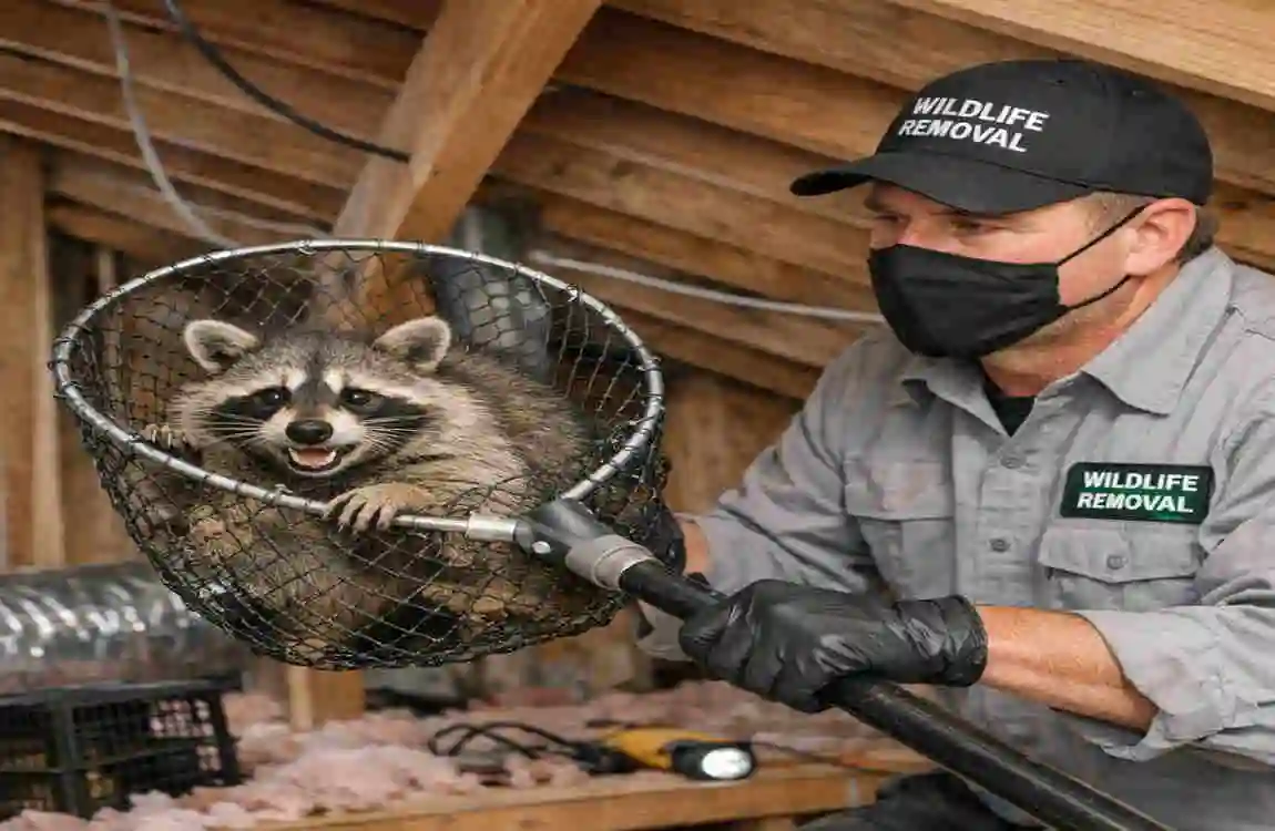 how to get raccoon out of house