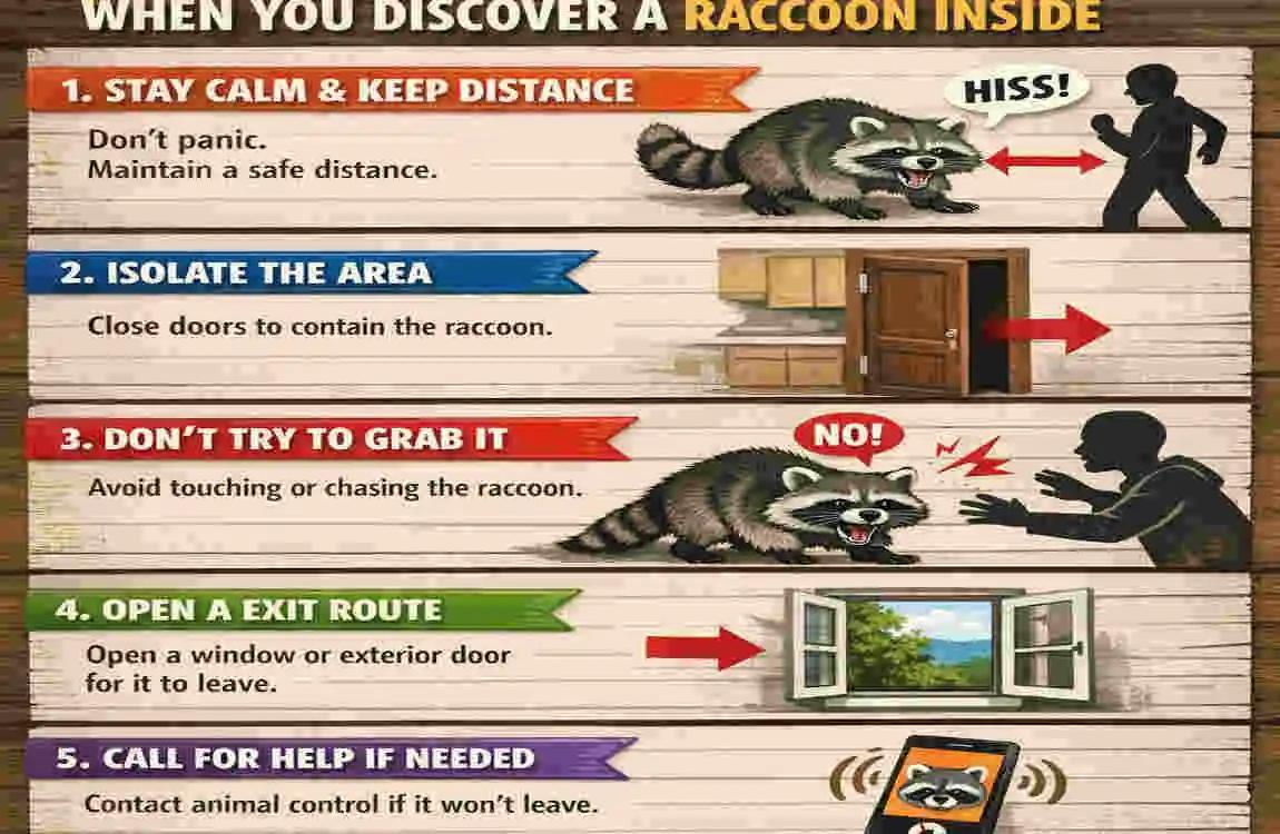 how to get raccoon out of house