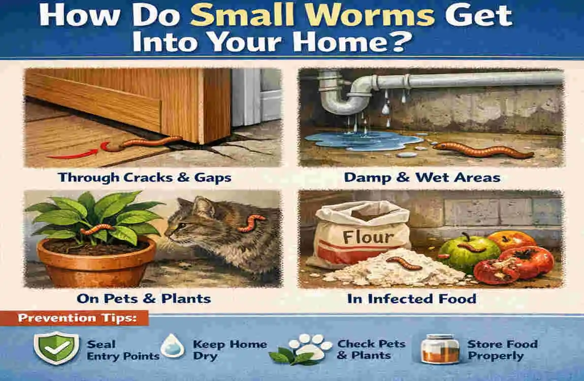 what are small worms in my house