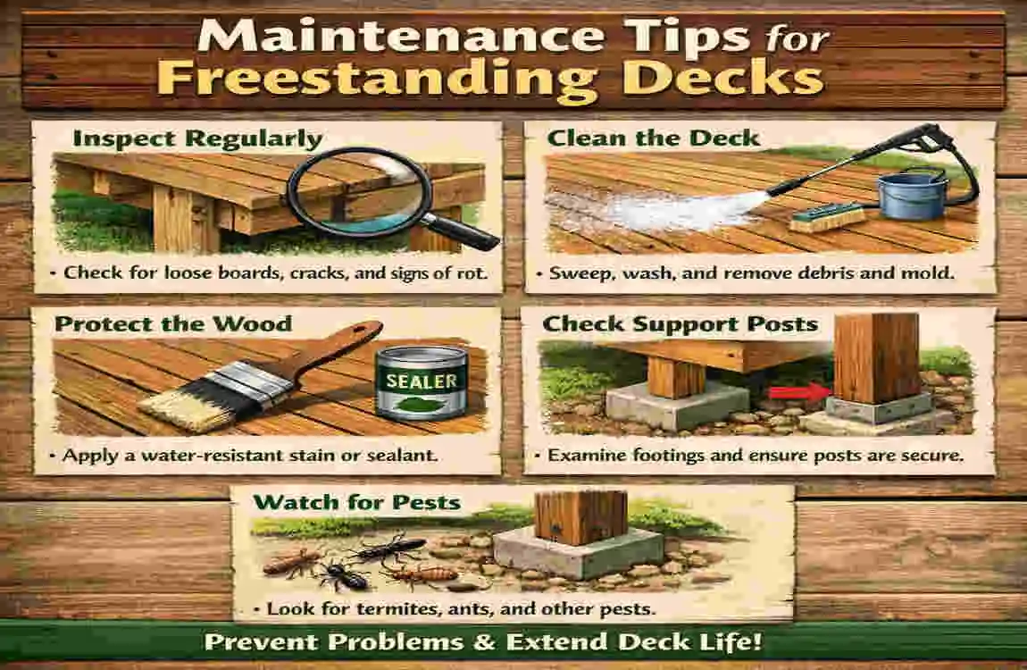 how to build a deck not attached to house