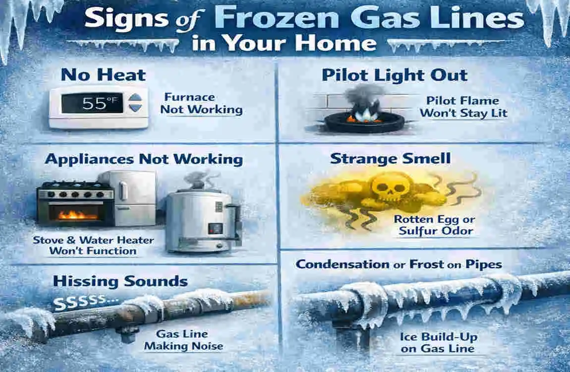 can gas lines freeze in a house