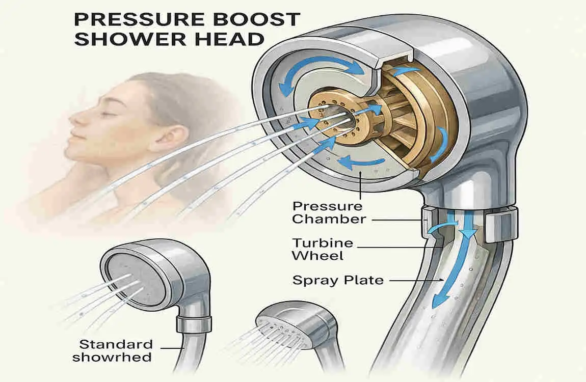 pressure boost shower head