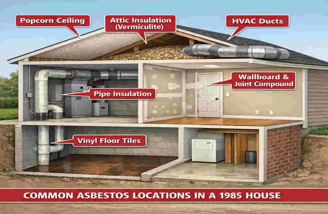 Was asbestos used in 1985?