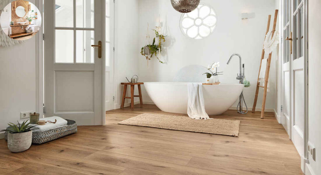 can you put laminate in home bathroom