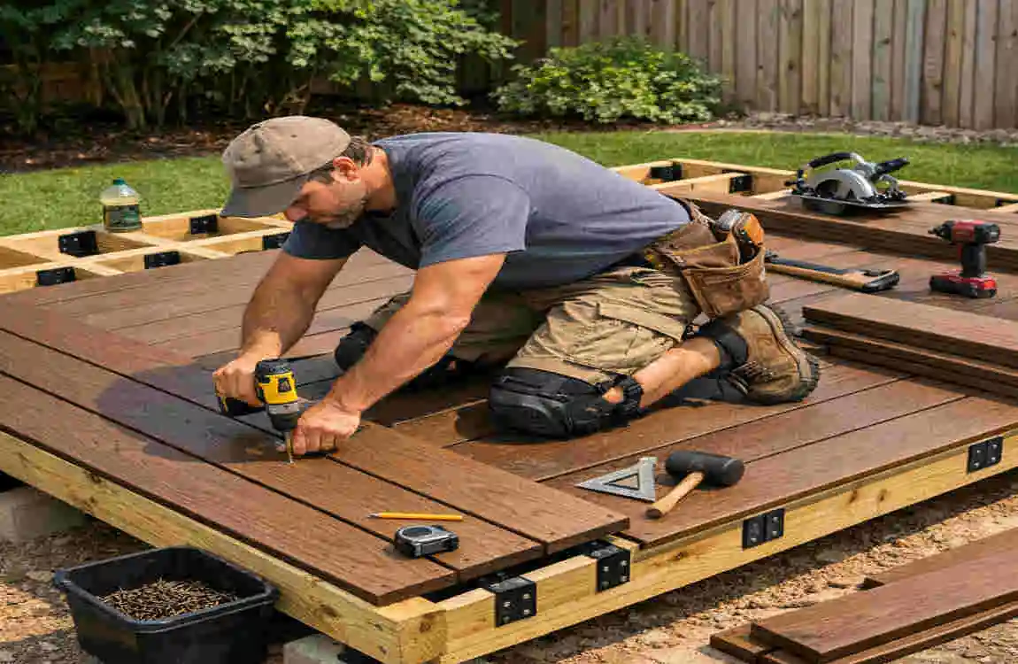 how to build a deck not attached to house