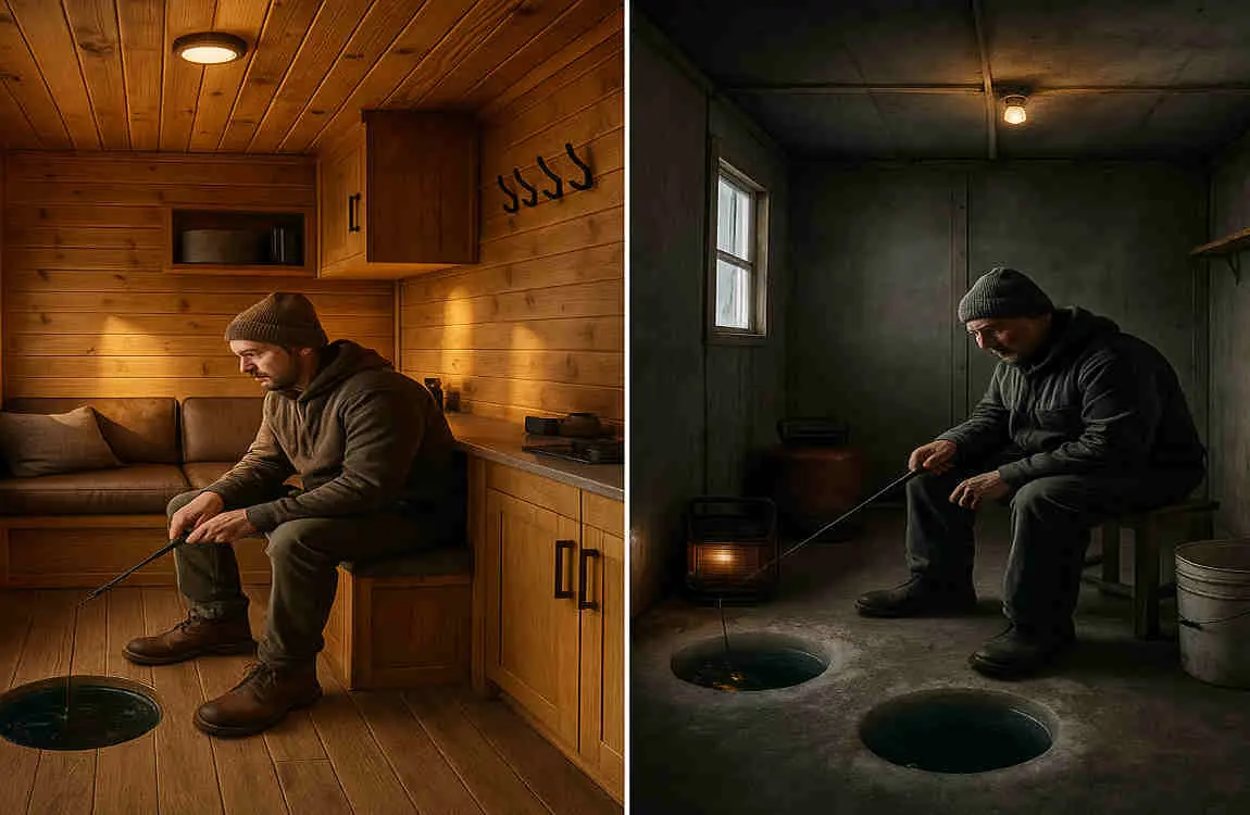 ice fish house interior ideas