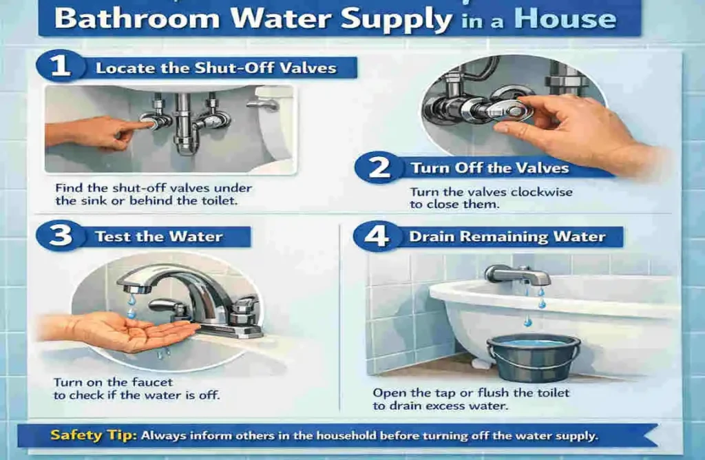 how to turn off bathroom water supply