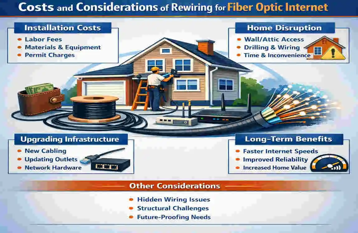 do i need to rewire my house for fiber optic?