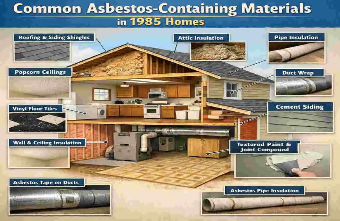 Was asbestos used in 1985?