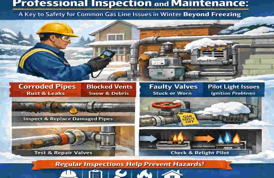 can gas lines freeze in a house