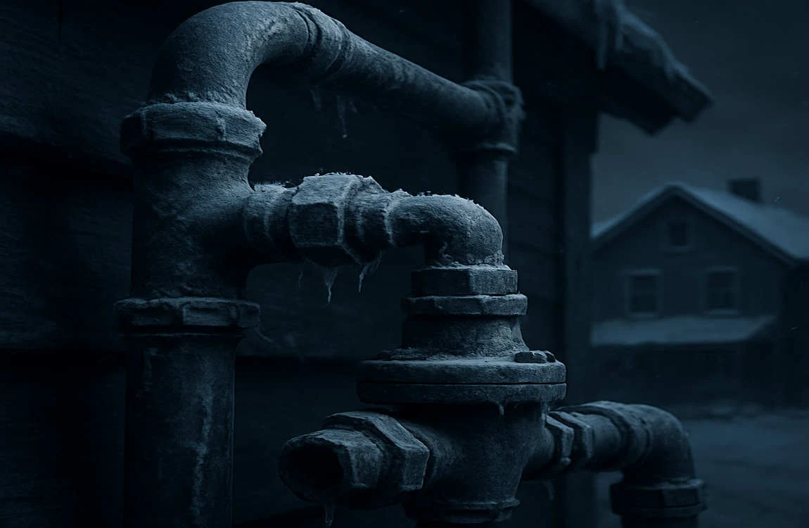 can gas lines freeze in a house