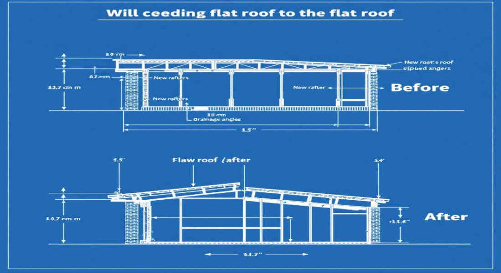 how to make a flat roof slope