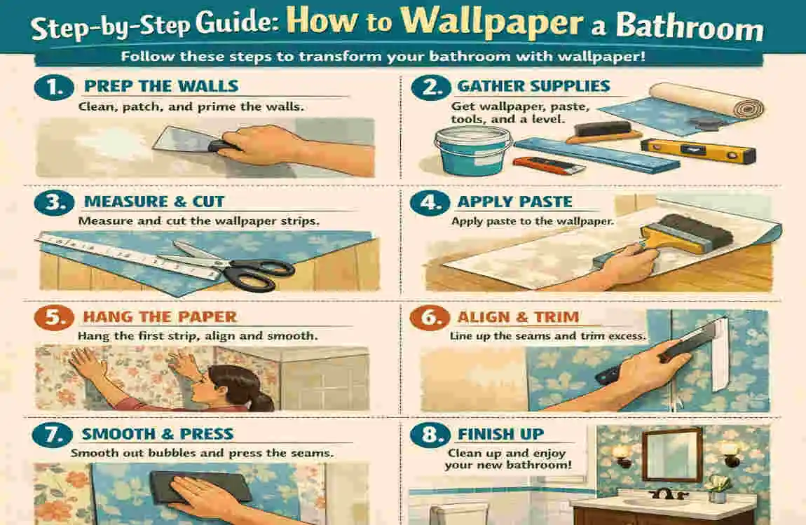 can i wallpaper a home bathroom