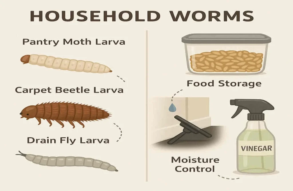 what are small worms in my house