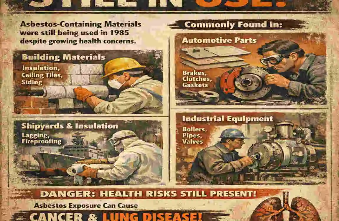 Was asbestos used in 1985?