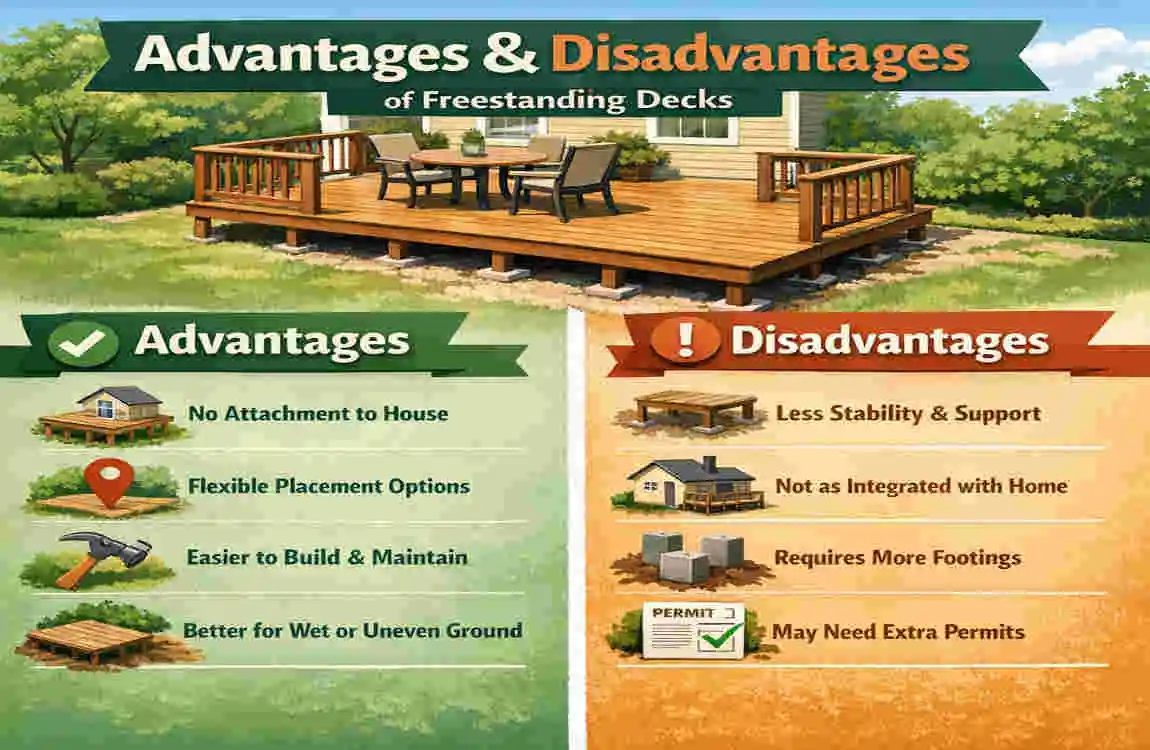 how to build a deck not attached to house