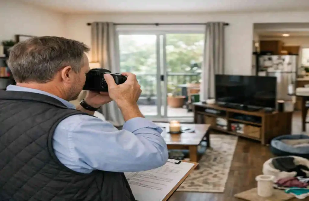 can my landlord take pictures of my house to sell