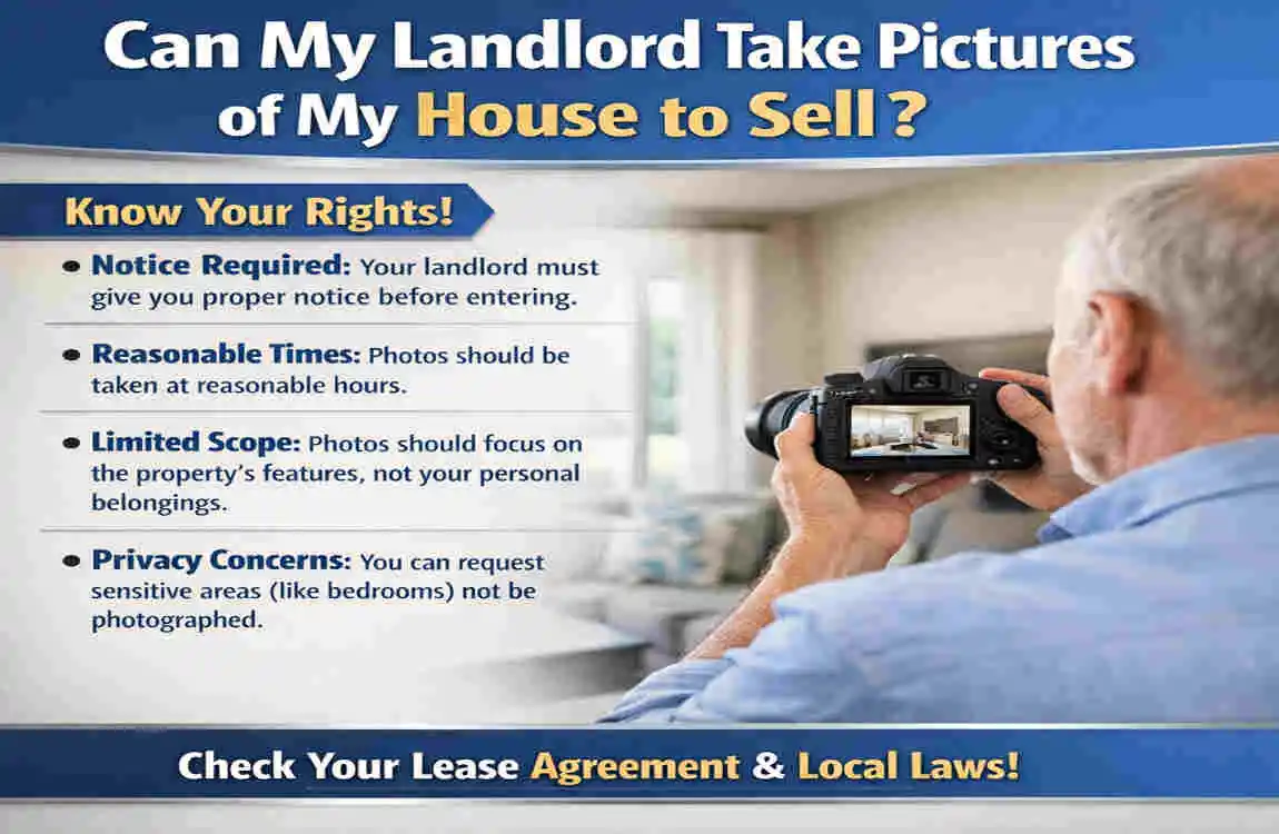 can my landlord take pictures of my house to sell