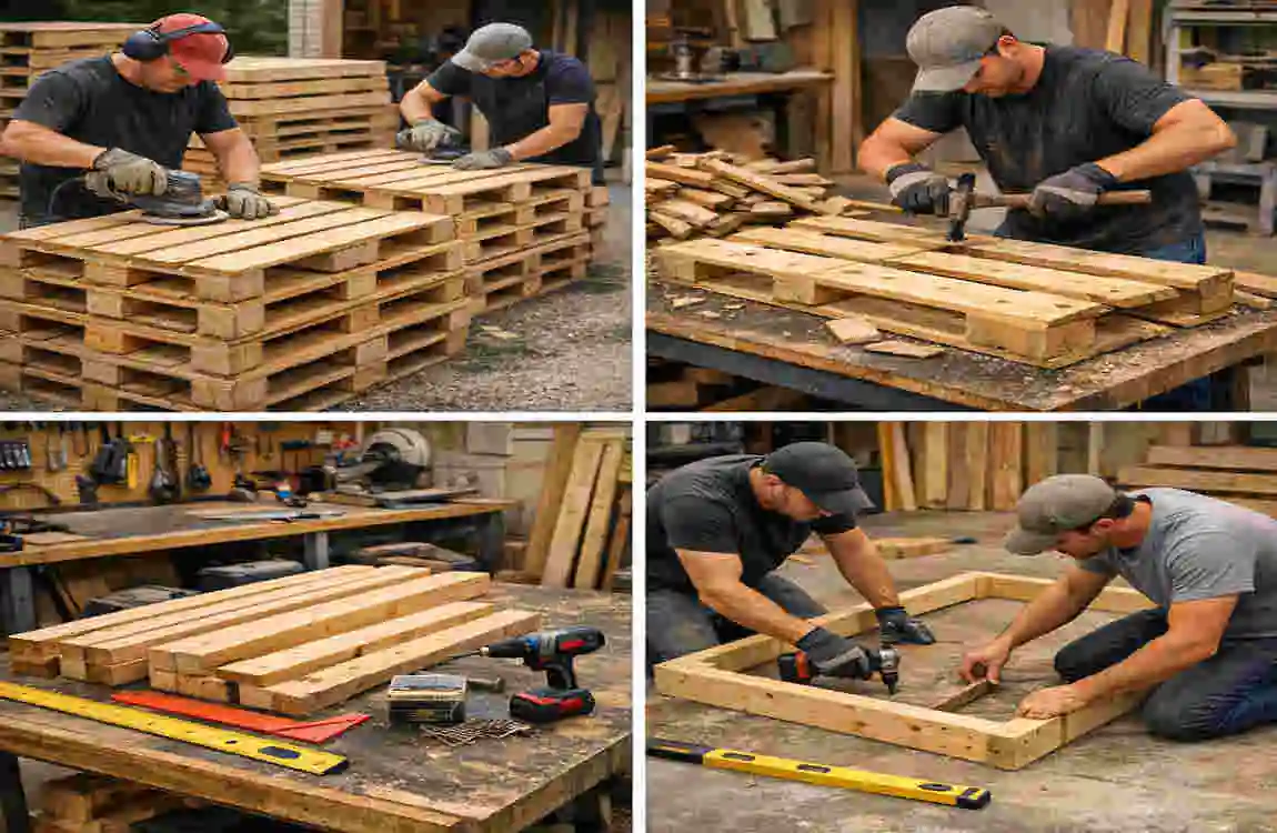 how to build a pallet bar with roof