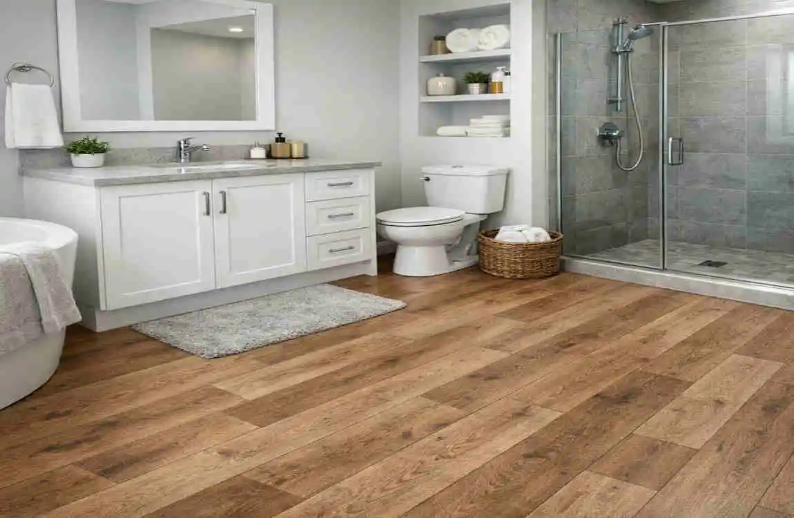 can you put laminate in home bathroom