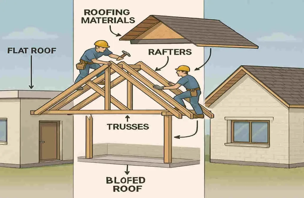 how to make a flat roof slope