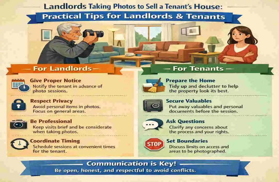 can my landlord take pictures of my house to sell